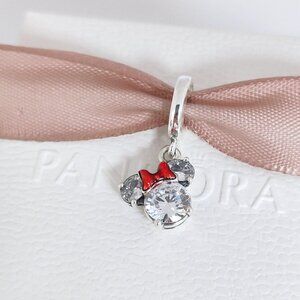 Pandora Disney Minnie Mouse Silhouette Dangle Charm Sterling Silver with box